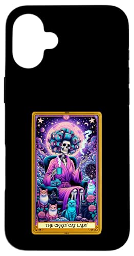 Crazy Cat Lady Tarotkarte Katze Mama Muttertag Katzen Hülle für iPhone 16 Plus Crazy Cat Lady Tarotkarte Katze Mama Muttertag Katzen Hülle für iPhone 16 Plus von Cat Tees NYC