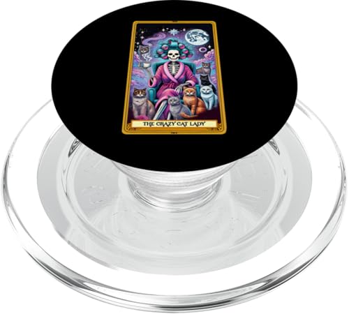 Crazy Cat Lady Tarotkarte Katze Mama Muttertag Katzen PopSockets PopGrip für MagSafe Crazy Cat Lady Tarotkarte Katze Mama Muttertag Katzen PopSockets PopGrip für MagSafe von Cat Tees NYC