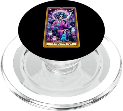 Crazy Cat Lady Tarotkarte Katze Mama Muttertag Katzen PopSockets PopGrip für MagSafe Crazy Cat Lady Tarotkarte Katze Mama Muttertag Katzen PopSockets PopGrip für MagSafe von Cat Tees NYC