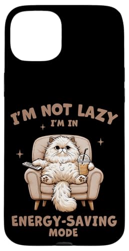 Funny Cat I'm not Lazy Energiesparmodus Rot Bett Verrottung Hülle für iPhone 15 Plus Funny Cat I'm not Lazy Energiesparmodus Rot Bett Verrottung Hülle für iPhone 15 Plus von Cat Tees NYC