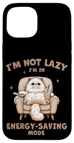 Funny Cat I'm not Lazy Energiesparmodus Rot Bett Verrottung Hülle für iPhone 15 Funny Cat I'm not Lazy Energiesparmodus Rot Bett Verrottung Hülle für iPhone 15 von Cat Tees NYC