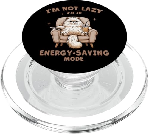 Funny Cat I'm not Lazy Energiesparmodus Rot Bett Verrottung PopSockets PopGrip für MagSafe Funny Cat I'm not Lazy Energiesparmodus Rot Bett Verrottung PopSockets PopGrip für MagSafe von Cat Tees NYC