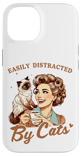 Leicht abgelenkt von Himalaya-Katzen, Retro-Himalaya-Katzenmutter Hülle für iPhone 14 Leicht abgelenkt von Himalaya-Katzen, Retro-Himalaya-Katzenmutter Hülle für iPhone 14 von Cat Tees NYC