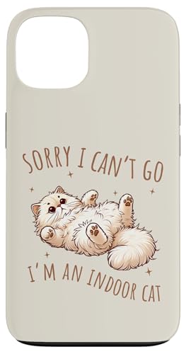 Lustige introvertierte Katze, antisozial, Sorry I Can't Go Indoor-Katze Hülle für iPhone 13 von Cat Tees NYC
