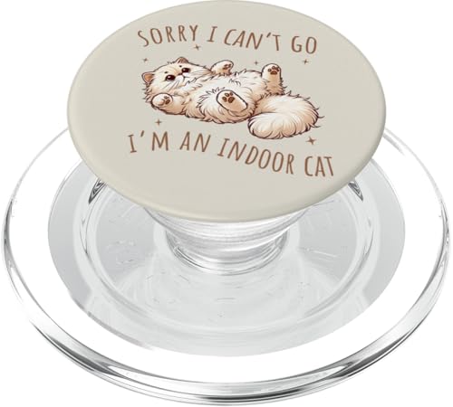 Lustige introvertierte Katze, antisozial, Sorry I Can't Go Indoor-Katze PopSockets PopGrip für MagSafe Lustige introvertierte Katze, antisozial, Sorry I Can't Go Indoor-Katze PopSockets PopGrip für MagSafe von Cat Tees NYC