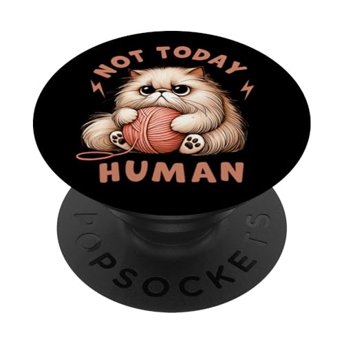 Nicht heute Menschenkatze, Mama, Katze, Papa, süße lustige Katze, Miau PopSockets Klebender PopGrip von Cat Tees NYC