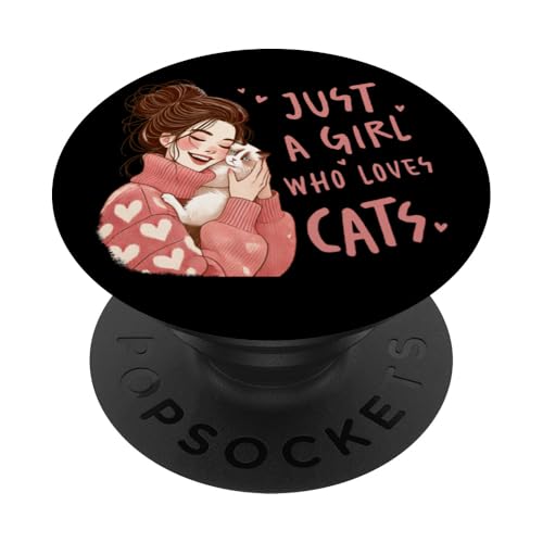 Nur ein Mädchen, das Katzen liebt Ragdoll Mama Cat Mama Mädchen Damen PopSockets Klebender PopGrip von Cat Tees NYC