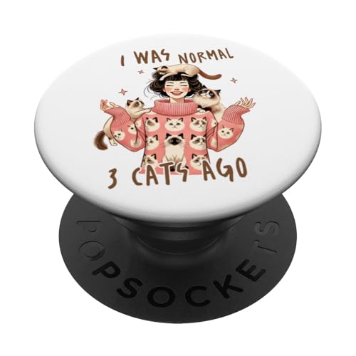 Ragdoll Cat Mom Ragdoll Dad Ich war normal vor 3 Ragdoll-Katzen PopSockets Klebender PopGrip von Cat Tees NYC