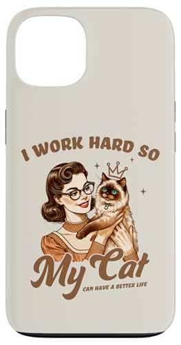 Retro Katze Mama Katze Papa Arbeite hart, damit meine Katze ein besseres Leben führen kann Hülle für iPhone 13 Retro Katze Mama Katze Papa Arbeite hart, damit meine Katze ein besseres Leben führen kann Hülle für iPhone 13 von Cat Tees NYC