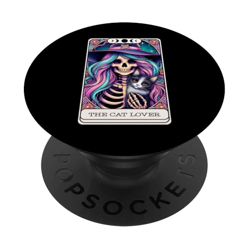 Tarotkarte für Katzenliebhaber, Katze, Mama, Kätzchen, Rettung PopSockets Klebender PopGrip von Cat Tees NYC