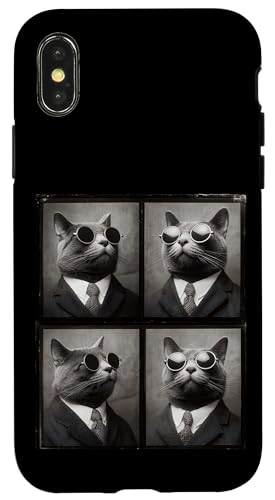 Lustige Photobooth-Katze mit Sonnenbrille und Anzug Hülle für iPhone X/XS Lustige Photobooth-Katze mit Sonnenbrille und Anzug Hülle für iPhone X/XS von Cat and Kitten Photograph Designs