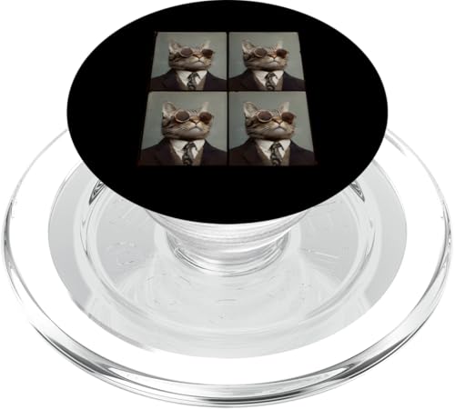 Lustige Photobooth-Katze mit Sonnenbrille und Anzug PopSockets PopGrip für MagSafe Lustige Photobooth-Katze mit Sonnenbrille und Anzug PopSockets PopGrip für MagSafe von Cat and Kitten Photograph Designs