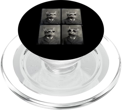 Lustige Photobooth-Katze mit Sonnenbrille und Anzug PopSockets PopGrip für MagSafe Lustige Photobooth-Katze mit Sonnenbrille und Anzug PopSockets PopGrip für MagSafe von Cat and Kitten Photograph Designs