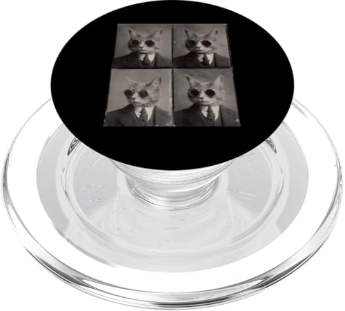 Lustige Photobooth-Katze mit Sonnenbrille und Anzug PopSockets PopGrip für MagSafe Lustige Photobooth-Katze mit Sonnenbrille und Anzug PopSockets PopGrip für MagSafe von Cat and Kitten Photograph Designs