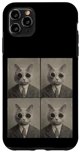 Vintage Photobooth Katze trägt Sonnenbrille und Anzug Hülle für iPhone 11 Pro Max Vintage Photobooth Katze trägt Sonnenbrille und Anzug Hülle für iPhone 11 Pro Max von Cat and Kitten Photograph Designs