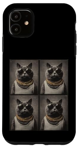 Vintage Photobooth Katze trägt Sonnenbrille und Anzug Hülle für iPhone 11 Vintage Photobooth Katze trägt Sonnenbrille und Anzug Hülle für iPhone 11 von Cat and Kitten Photograph Designs
