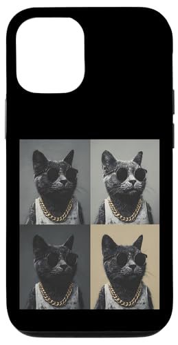 Vintage Photobooth Katze trägt Sonnenbrille und Anzug Hülle für iPhone 12/12 Pro Vintage Photobooth Katze trägt Sonnenbrille und Anzug Hülle für iPhone 12/12 Pro von Cat and Kitten Photograph Designs