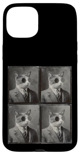 Vintage Photobooth Katze trägt Sonnenbrille und Anzug Hülle für iPhone 15 Plus Vintage Photobooth Katze trägt Sonnenbrille und Anzug Hülle für iPhone 15 Plus von Cat and Kitten Photograph Designs