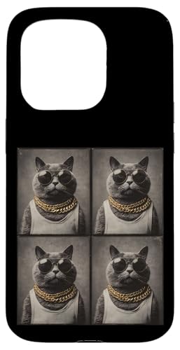 Vintage Photobooth Katze trägt Sonnenbrille und Anzug Hülle für iPhone 15 Pro Vintage Photobooth Katze trägt Sonnenbrille und Anzug Hülle für iPhone 15 Pro von Cat and Kitten Photograph Designs