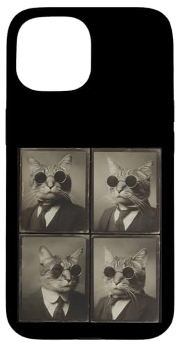 Vintage Photobooth Katze trägt Sonnenbrille und Anzug Hülle für iPhone 15 Vintage Photobooth Katze trägt Sonnenbrille und Anzug Hülle für iPhone 15 von Cat and Kitten Photograph Designs