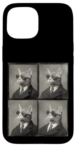 Vintage Photobooth Katze trägt Sonnenbrille und Anzug Hülle für iPhone 15 Vintage Photobooth Katze trägt Sonnenbrille und Anzug Hülle für iPhone 15 von Cat and Kitten Photograph Designs