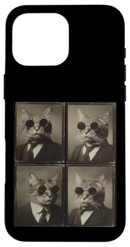 Vintage Photobooth Katze trägt Sonnenbrille und Anzug Hülle für iPhone 16 Pro Max Vintage Photobooth Katze trägt Sonnenbrille und Anzug Hülle für iPhone 16 Pro Max von Cat and Kitten Photograph Designs