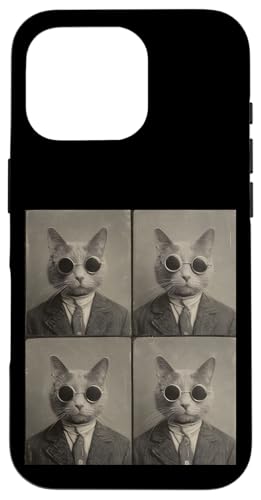 Vintage Photobooth Katze trägt Sonnenbrille und Anzug Hülle für iPhone 16 Pro Vintage Photobooth Katze trägt Sonnenbrille und Anzug Hülle für iPhone 16 Pro von Cat and Kitten Photograph Designs