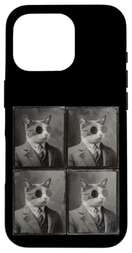 Vintage Photobooth Katze trägt Sonnenbrille und Anzug Hülle für iPhone 16 Pro Vintage Photobooth Katze trägt Sonnenbrille und Anzug Hülle für iPhone 16 Pro von Cat and Kitten Photograph Designs