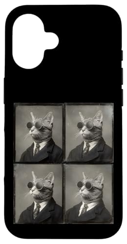 Vintage Photobooth Katze trägt Sonnenbrille und Anzug Hülle für iPhone 16 Vintage Photobooth Katze trägt Sonnenbrille und Anzug Hülle für iPhone 16 von Cat and Kitten Photograph Designs