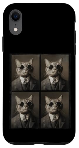Vintage Photobooth Katze trägt Sonnenbrille und Anzug Hülle für iPhone XR Vintage Photobooth Katze trägt Sonnenbrille und Anzug Hülle für iPhone XR von Cat and Kitten Photograph Designs