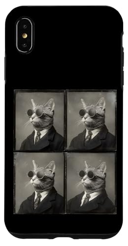 Vintage Photobooth Katze trägt Sonnenbrille und Anzug Hülle für iPhone XS Max Vintage Photobooth Katze trägt Sonnenbrille und Anzug Hülle für iPhone XS Max von Cat and Kitten Photograph Designs