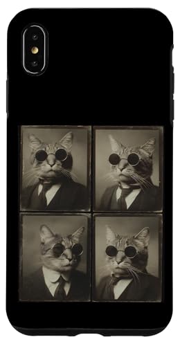 Vintage Photobooth Katze trägt Sonnenbrille und Anzug Hülle für iPhone XS Max Vintage Photobooth Katze trägt Sonnenbrille und Anzug Hülle für iPhone XS Max von Cat and Kitten Photograph Designs