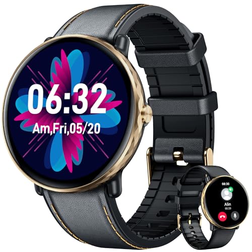 Smartwatch Armbanduhr Fitnessuhr Kompatibel Android iOS: Herren Uhr mit 1,43 Rund AMOLED Touchscreen lederarmband Wasserdicht blutdruck Schrittzähler Sportuhr Herzfrequenz Telefonfunktion Wecker Uhren Smartwatch Armbanduhr Fitnessuhr Kompatibel Android iOS: Herren Uhr mit 1,43 Rund AMOLED Touchscreen lederarmband Wasserdicht blutdruck Schrittzähler Sportuhr Herzfrequenz Telefonfunktion Wecker Uhren von CatShin