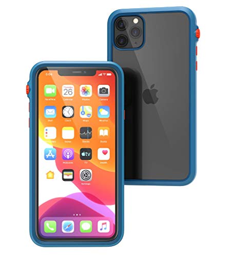 Catalyst - Hülle für iPhone 11 Pro Max mit durchsichtigem Rückseite, 3meter Fallschutz, Truss-Dämpfungssystem, Mute-Schalter, kompatibel mit kabellosem Aufladen, iPhone 11 Pro Max case - Blau/Orange von Catalyst