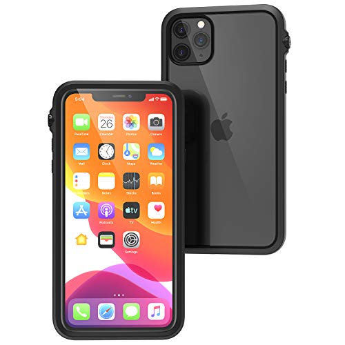 Catalyst - Hülle für iPhone 11 Pro Max mit durchsichtigem Rückseite, 3meter Fallschutz, Truss-Dämpfungssystem, Mute-Schalter,kompatibel mit kabellosem Aufladen,Lanyard,iPhone 11 Pro Max case -Schwarz von Catalyst