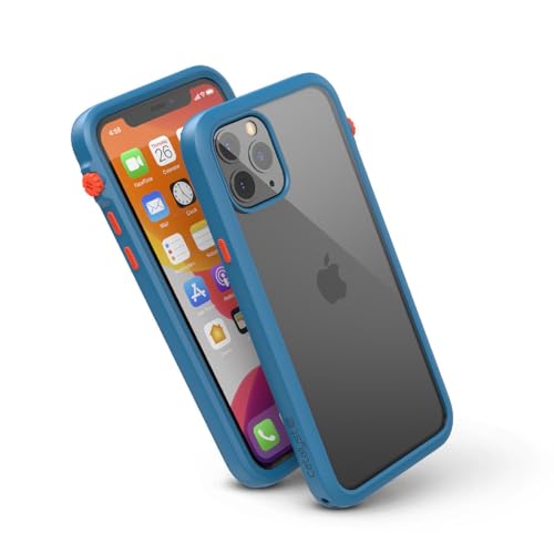 Catalyst - Hülle für iPhone 11 Pro mit durchsichtigem Rückseite, 3meter Fallschutz, Truss-Dämpfungssystem, Mute-Schalter, kompatibel mit kabellosem Aufladen,Lanyard, iPhone 11 Pro case - Blau/Orange von Catalyst