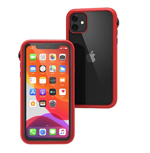 Catalyst - Hülle für iPhone 11 Pro mit durchsichtigem Rückseite, 3meter Fallschutz, Truss-Dämpfungssystem, Mute-Schalter, kompatibel mit kabellosem Aufladen,Lanyard, iPhone 11 Pro case - Rot von Catalyst