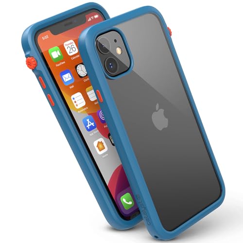 Catalyst - Hülle für iPhone 11 mit durchsichtigem Rückseite, 3 Meter Fallschutz, Truss-Dämpfungssystem, Mute-Schalter, kompatibel mit kabellosem Aufladen, Lanyard, iPhone 11 case - Blau/Orange von Catalyst