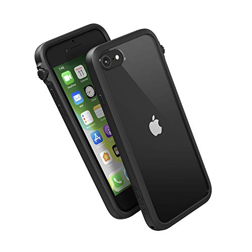 Catalyst Impact Case für iPhone SE 2022, kompatibel mit iPhone 8/7, Handschlaufe im Lieferumfang enthalten, kabelloses Laden, Fallschutz, drehbarer Stummschalter - Stealth Black von Catalyst