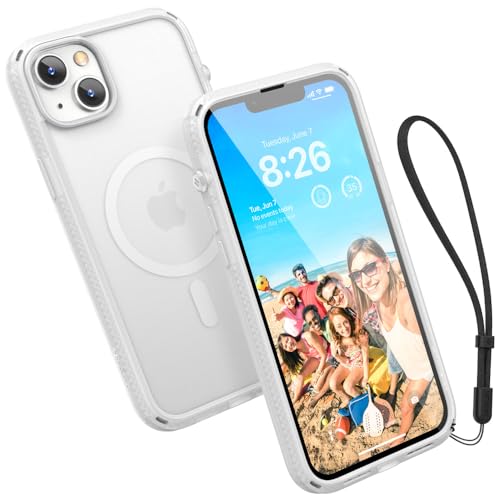 Catalyst Influence Case for iPhone 14 Plus, Compatible with MagSafe, Drop Proof, Fingerprint Resistant, Durable, Easy to Clean and Install, 30% Louder Forward Audio. Lanyard Included - Frosted… von Catalyst