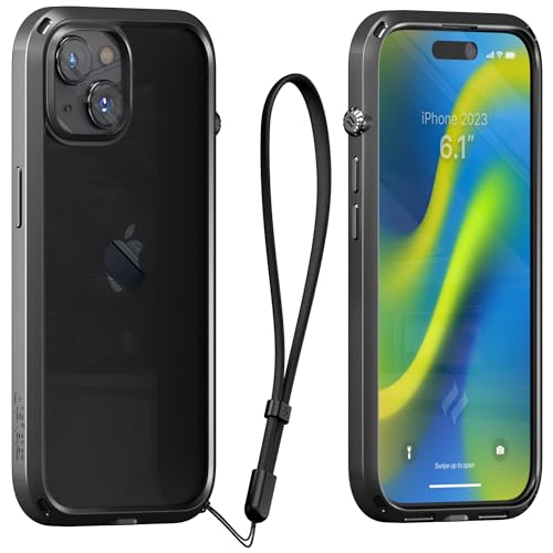 Catalyst Influence Case for iPhone 15, 2.5X Higher Drop Protection, Fingerprint Resistance, Raised Edges, Preventing Scratches, 30% Louder Audio, Lanyard Included - Midnight Black von Catalyst