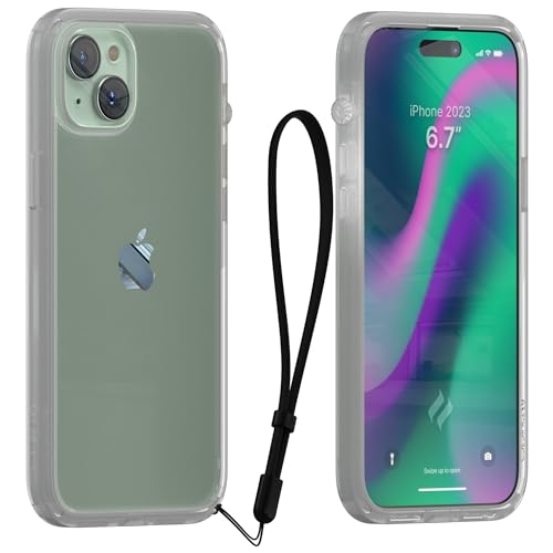 Catalyst Influence Case for iPhone 15 Plus, Drop Proof, Fingerprint Resistant, Raised Edges, Preventing Scratches, 30% Louder Forward Audio, Rotating Mute Switch, Lanyard Included - Frosted Clear von Catalyst