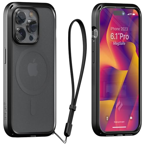 Catalyst Influence Case for iPhone 15 Pro, Wireless Charging Compatible, Drop Proof, Fingerprint Resistant, Raised Edges, Scratch Prevention, 30% Louder Forward Audio, Lanyard Included- Stealth Black von Catalyst