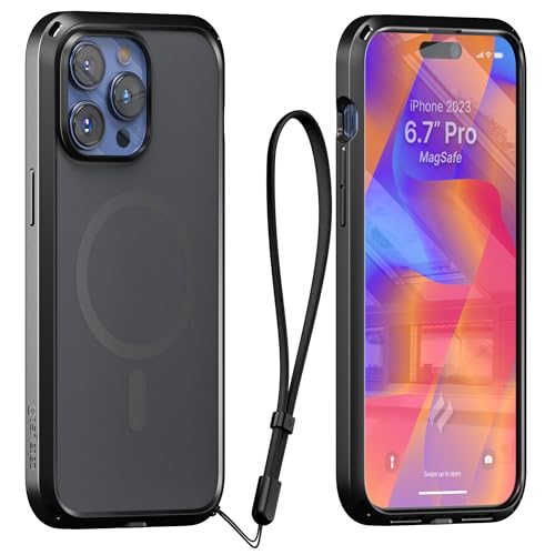 Catalyst Influence Case for iPhone 15 Pro Max, Wireless Charging Compatible, Drop Proof, Anti Fingerprint, Raised Edges, Anti Scratches, 30% Louder Audio, Lanyard Included - Stealth Black von Catalyst