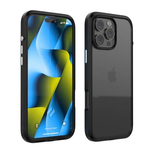 Catalyst Influence iPhone 16 Pro Max Hülle – Durchsichtige Hülle, Kabelloses Laden, Erhöhte Kanten, Sturzfest, Rutschfester Griff, Integriertes Schlüsselband Befestigung – Mitternachtsschwarz von Catalyst