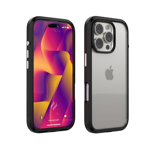 Catalyst Influence iPhone 16 Hülle – Durchsichtige Hülle, Kompatibel, Kabelloses Laden, Erhöhte Kanten, Sturzfest, Kameraschutz, integrierte Schlüsselband Befestigung – ternachtsschwarz von Catalyst