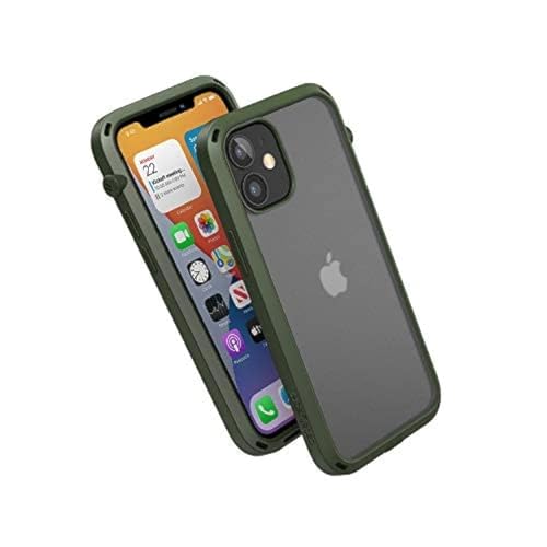 Catalyst Influence Series Hülle Entwickelt für iPhone 12/12 Pro, Patentierter Drehstummschalter, 4,6 m Fallschutz, Crux Zubehör Befestigungssystem Tactical Green von Catalyst