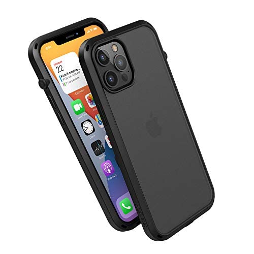 Catalyst Influence Series Hülle Entwickelt für iPhone 12/12 Pro, Patentierter drehbarer Stummschalter, 3 m sturzsicher, Crux Zubehör Befestigungssystem - Taktisches Schwarz von Catalyst