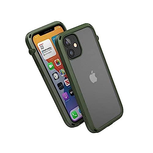Catalyst Influence Series Schutzhülle für iPhone 12 Pro Max, patentierter rotierender Stummschalter, 3 m Fallsicherheit, kompatibel mit MagSafe, Crux Zubehör-Befestigungssystem – Tactical Green von Catalyst