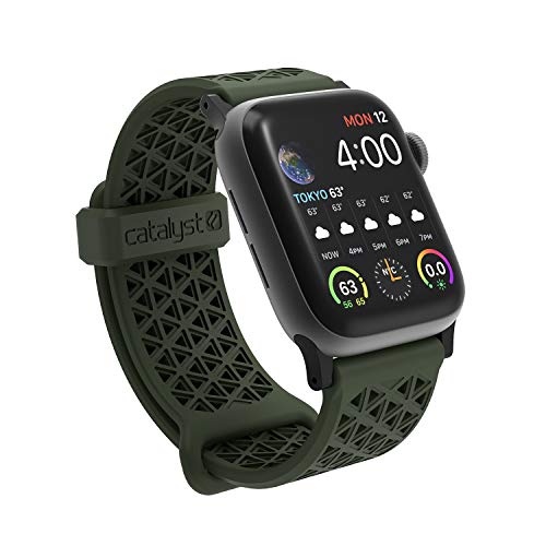 Catalyst Sportband für Apple Watch 38mm 40mm, hypoallergen, atmungsaktives Armband, Ersatzbänder aus weichem Silikon, Sportband für iWatch-Serie 1,2,3,4,5 Grün von Catalyst
